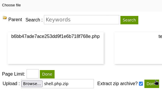 Uploading the PHP shell on Lazy Admin TryHackMe challenge