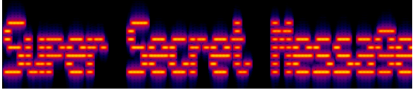 Super Secret Message reading on spectrogram
