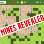 Mines reveald on the minesweeper