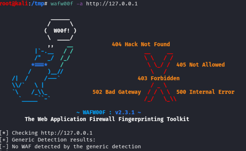 wafw00f - pentesting tool to detect WAF