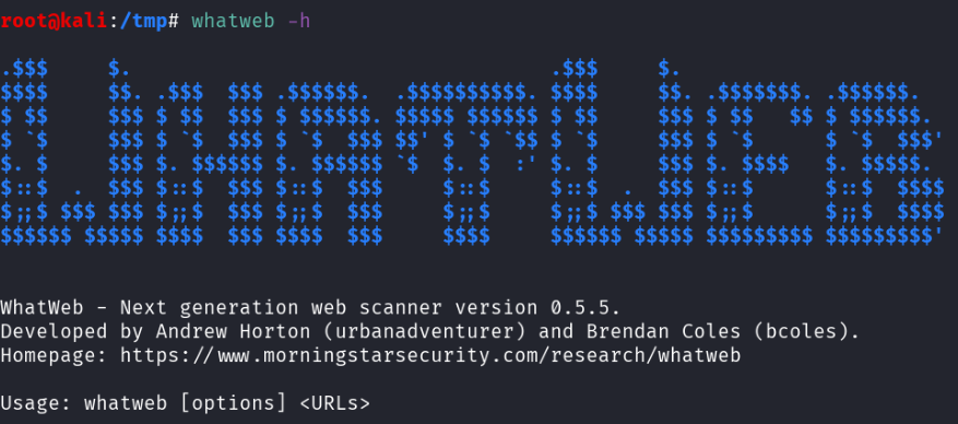Whatweb - Linux Web Pentesting tool