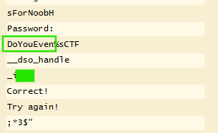 Excerpt of the strings results on dcode