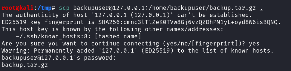 scp example command to copy a remote file