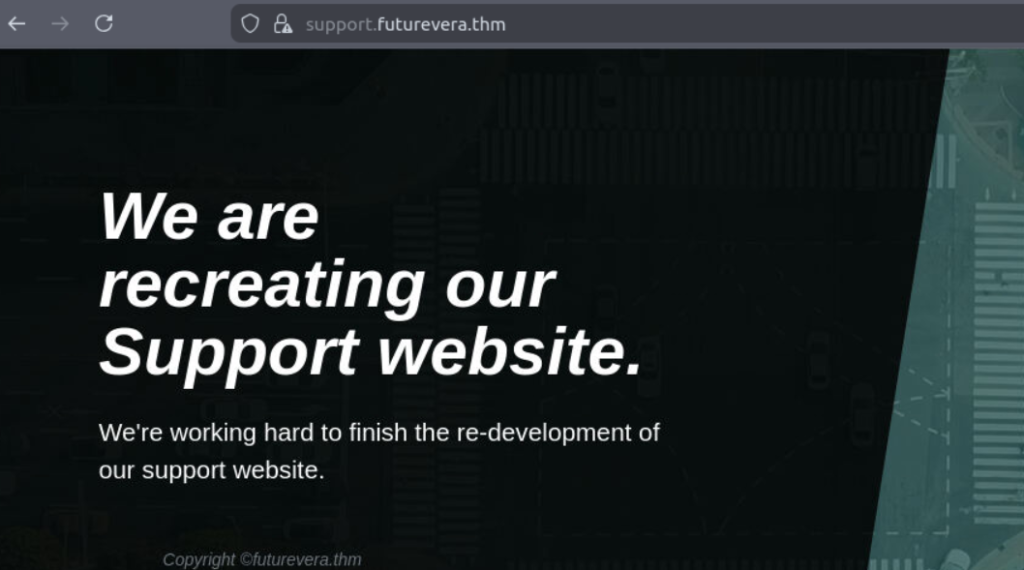 support.futurevera.thm TakeOver TryHackMe challenge